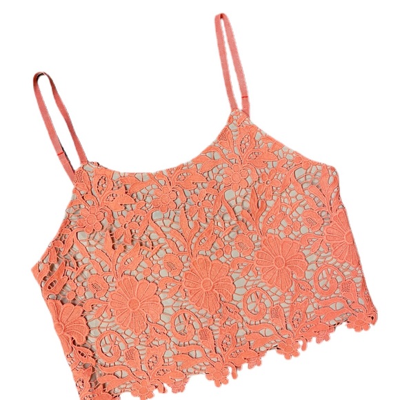 Alice + Olivia Crochet Lace Crop Top - Picture 4 of 6